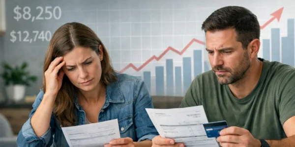 US credit card debt crisis 2025 showing rising balances and high interest rates